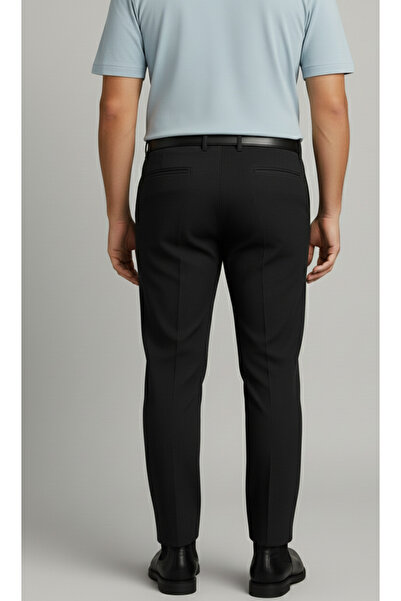 Bürke Men's Anthracite Color Slim Fit Quality Fabric Trousers