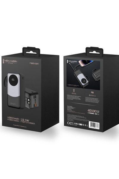 peltech POWERBANK 40000 MAH HIZLI FAST ŞARJ KABLOLU