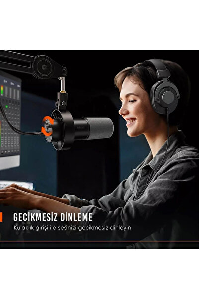 Fifine K688 USB - XLR Dinamik Yayıncı Youtuber Bilgisayar Oyuncu Stüdyo Mikrofonu