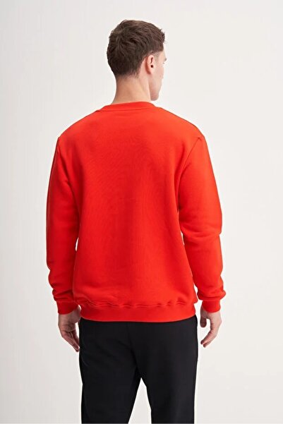Cazador Thick Diagonal Textured 100% Cotton 3 Thread Regular Fit Sweatshirt