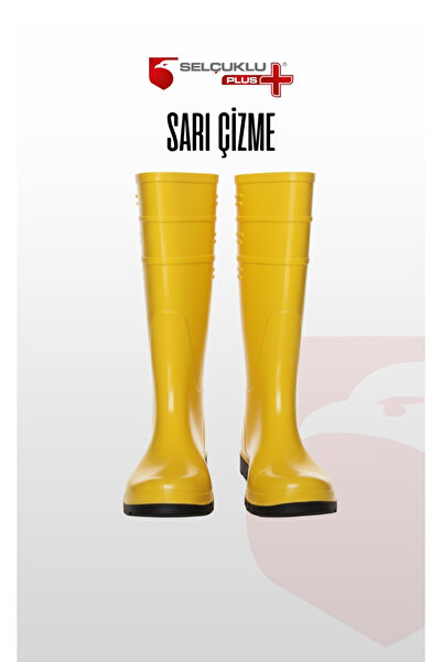 Selçuklu Plus Sarı PVC İş Çizmesi | Balıkçı Çizmesi | Av Çizmesi | Su Geçirme...