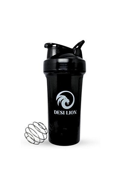 DESI LION Protein Shaker Bottle with Blender Ball – Leakproof Smoothie & Gym Supplement Mixer Cup