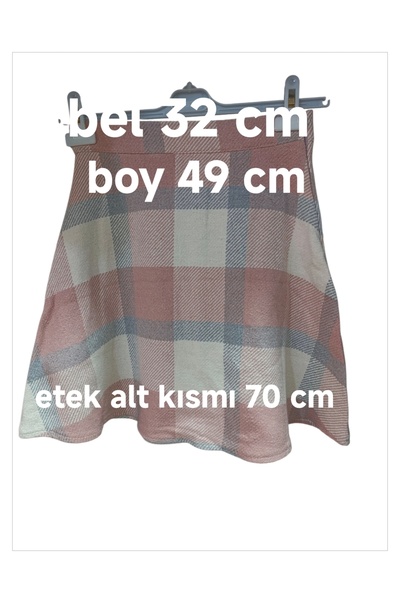 couis fustă de iarnă în carouri pentru femei