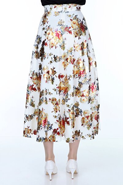 Asees Digital Printed A-Line Tulle Skirt