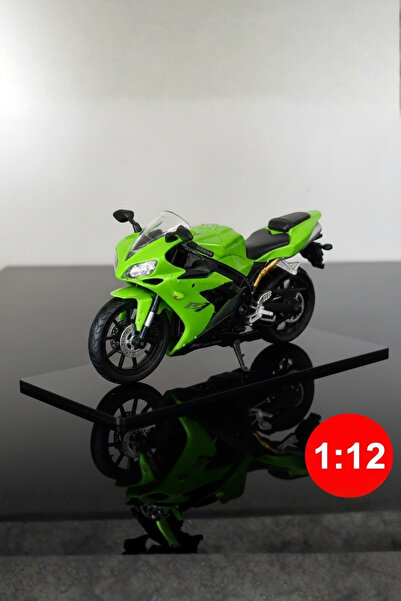 craftivio دراجة نارية ياماها YZF-R1 طراز أخضر بمقياس 1:12 مع تفاصيل دقيقة مصن...