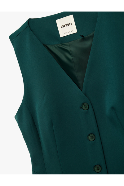 Koton εφαρμοστό Μπλέιζερ με κουμπιά με λαιμόκοψη σε σχήμα V