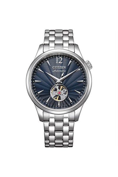 Citizen Nh9131-73L Automatic Steel Grey Navy Blue Dial 40 mm Men's Wristwatch