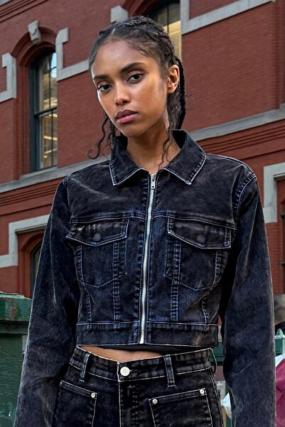 Bershka Floklu denim ceket