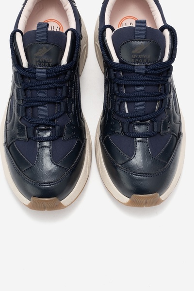 LuviShoes LETTY Синій принт Скуба Жіночі спортивні кросівки