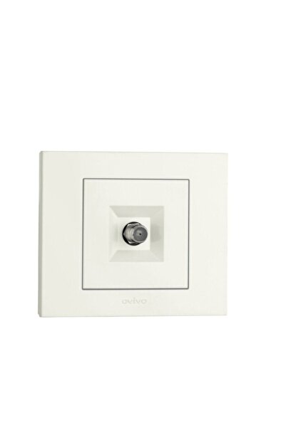 OVİVO Priză TV albă din seria Grano + cadru