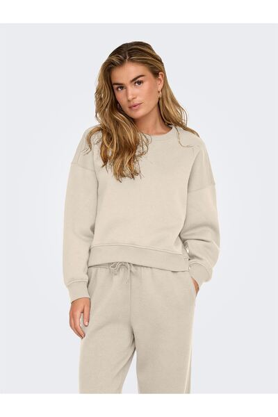 ONLY Onlbest Life L/S Crew Neck Swt Noos Women's Gray Sweatshirt - 15338727