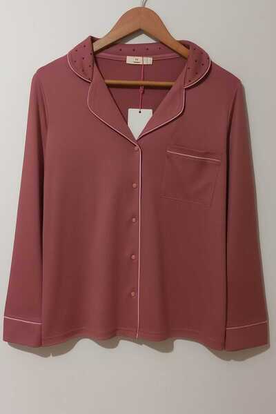 lull sleepwear Women's Long Sleeve Soft Button down Pajama Set