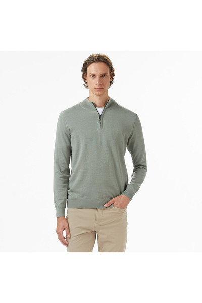 Nautica Erkek Yeşil Classic Fit Kazak