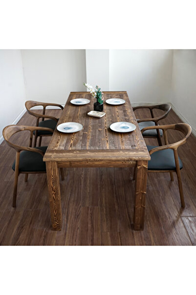 vornom Doğal Ladin Ahşap Yemek Masası - Oturma Odası / Yemek Odası İçin