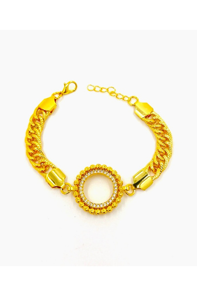 Parılda Premium Altın Kaplama Çeyrekli Gurmet Bileklik - Dorikalı