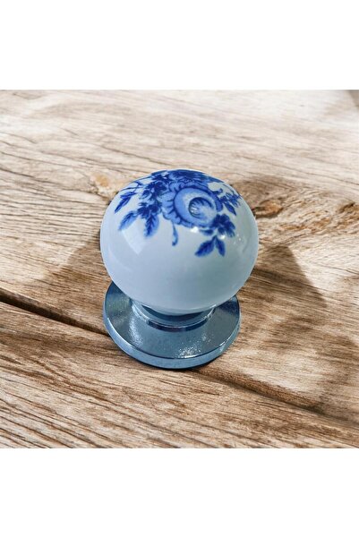YAKUT AKSESUAR Porcelain Cover Handle Cabinet Handle Drawer Handle Furniture Kitchen Bathroom Handle Ruby Button -Elf208