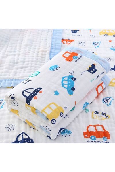 Ominii Baby gauze bath towel cotton children's towel six-layer quilt baby newborn baby blanket 110*110CM