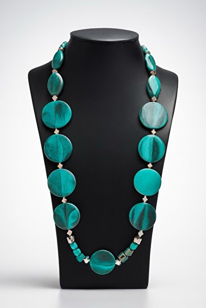 COCOSH TAKI Multi Special Design Bohemian Necklace with Blue Stone and Silver...