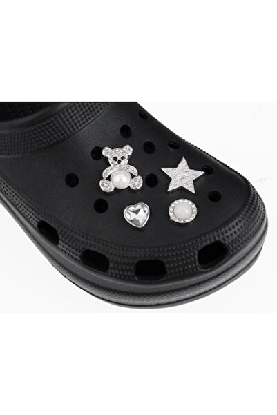 Aneliz Decorative Clog Accessories, Pink and Gold - 4 Models, 4 pcs