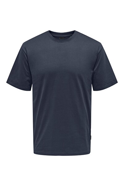 Only & Sons Onsfred Life Rlx Ss Tee Noos Men's Blue T-Shirt - 22022532