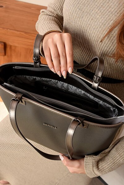 Just Polo Large Size Original Gray Women's Shoulder Bag Ad6049