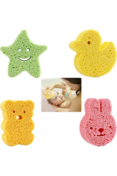 BEANPRECOY Luxury Baby Bath Sponges - 4 Pack