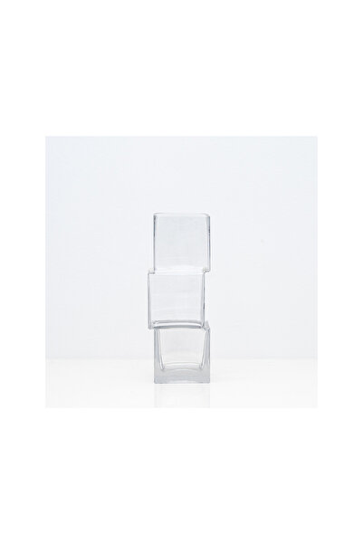cc bin shihon Square crystal glass trivet, three tiers, 30 cm high