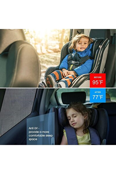 X SPRING X-Spring Car Side Window Sun Shades (2-Pack) Breathable Mesh UV Protection