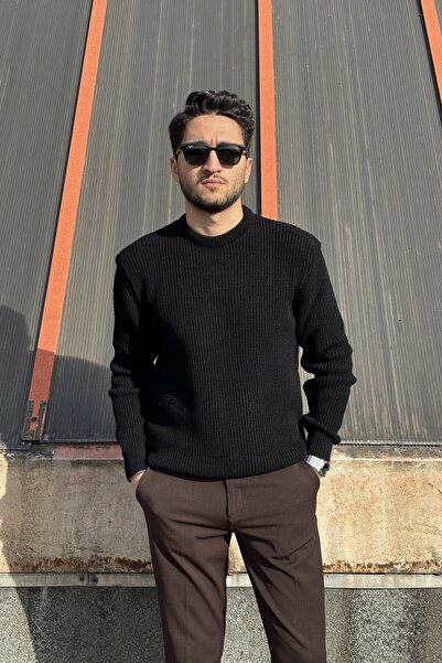 inpool Crew Neck, Winter-Spring Season, Textured, Regular-Fitt, Basic Knitwear Sweater 25Pltk18