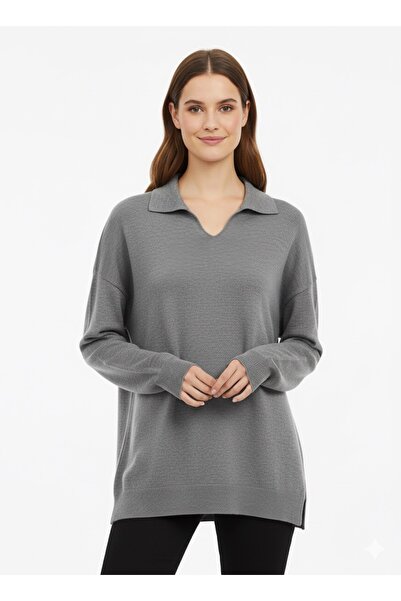 ModaPlaza Women's Polo Neck Knitwear Sweater 5424