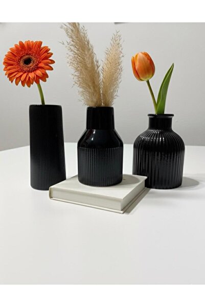 mibales طقم مزهريات صغيرة مكون من 3 قطع للديكور