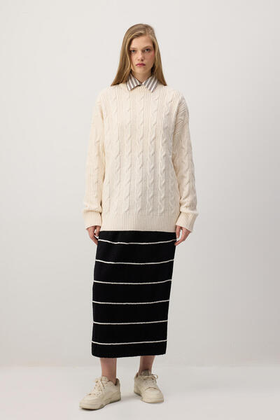 Touché Privé Elastic waist knit skirt