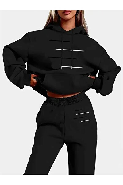 Flaubert -Women's Printed 00 Oversized Sweatahirt - Sweatpants 2-Piece Set