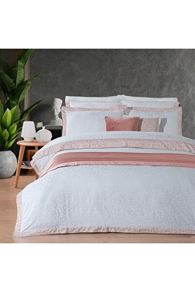 Sarev Lopez jakarlı King Size (Battal Boy) %100 Pamuk Saten "300 TC" Nevresim...