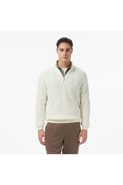 Nautica Erkek Krem Classic Fit Kazak