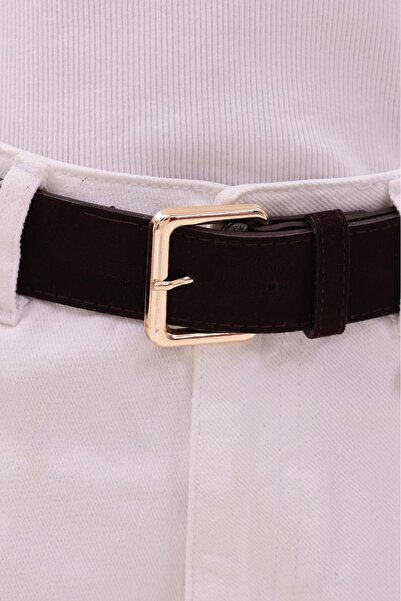 Desre Moda Square Buckle Suede Belt Trouser Belt Jeans Belt Shirt Belt Coat Belt Dress Belt