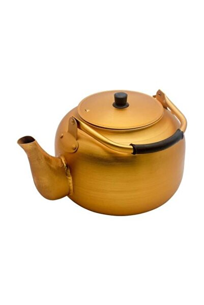 Meven Set Beauty Golden Metal Tea Kettle - 2 L - Traditional Design with Insulated Handle - WS-KG202