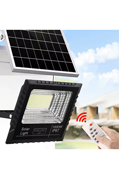VENTART 100W Outdoor Solar Lamp with Projector, 54 SMD LEDs, Remote Control and Light Sensor