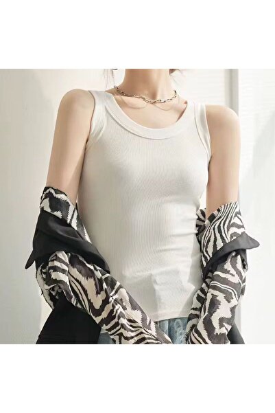 GENERIC MA Women’s Casual Ribbed Tank Top – Sleeveless Scoop Neck