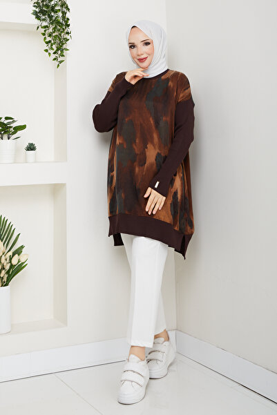 Pamuk Butik Women's Silk Kupra Mercerized Knitwear Tunic