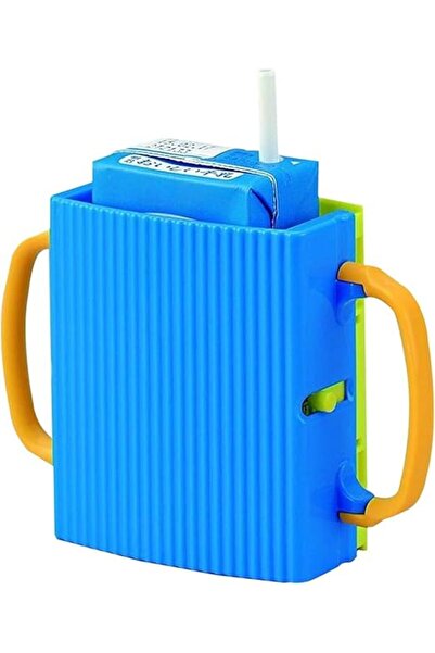 Generic Pressure-Free Juice & Milk Box Holder for Kids - Telescopic Spill-Proof Adjustable Pouch Holder, Blu