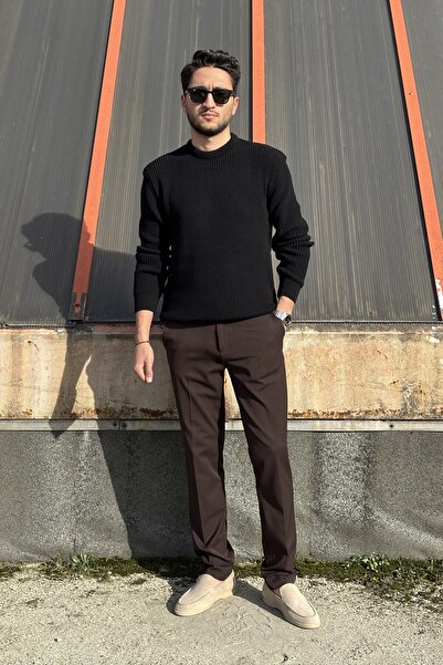 inpool Crew Neck, Winter-Spring Season, Textured, Regular-Fitt, Basic Knitwear Sweater 25Pltk18