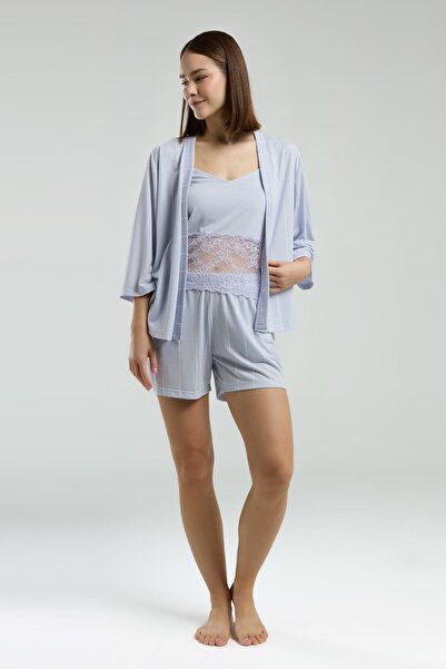 Pierre Cardin Women's Viscose Blue 3-Piece Set