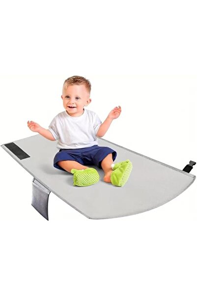 Generic Pecbase Toddler Travel Bed — Seat Extender Portable Baby Bed with Drawstring Pockets (Gray)