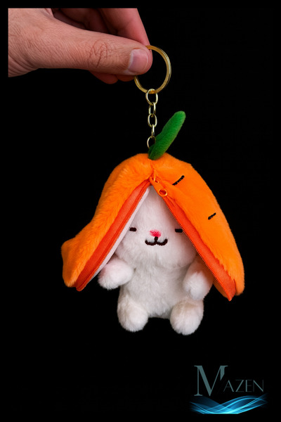 MAZEN Breloc de pluș cu iepure acoperit cu fructe |   Jucărie drăguță de pluș |   Accesoriu pentru geanta si breloc