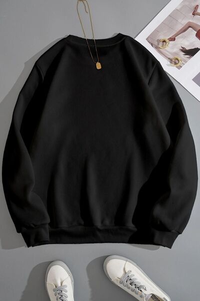 trendypassion Unisex Shut Up Printed Crew Neck Sweatshirt