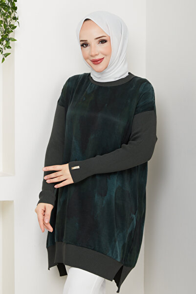 Pamuk Butik Women's Silk Kupra Mercerized Knitwear Tunic