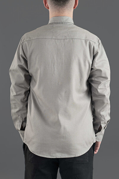 bombe Slim Fit Tight Fit Men's Denim Shirt Mint