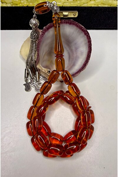 İskenderun Tesbihcilik سبحة من حجر الألبكة الثقيل ذو الشراشيب الشفافة بلون ال...