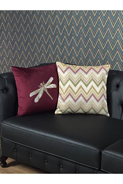 ref crea Zenith Zigzag Patterned Throw Pillow Cover
